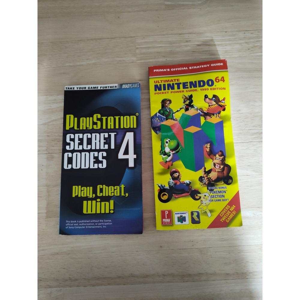 PlayStation Secret codes 4 Ultimate Nintendo 64 vintage game system books 1999